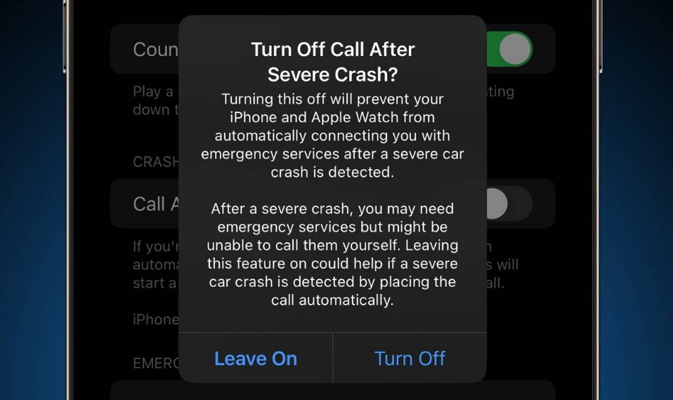 鄂温克苹果14维修分享 iPhone 14 和 Apple Watch 上关闭崩溃检测 