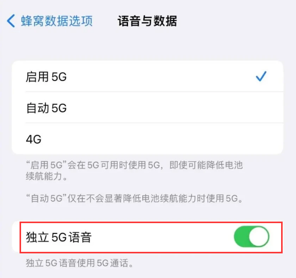 鄂温克苹果14维修分享iPhone 14 Pro如何开启VoNR 